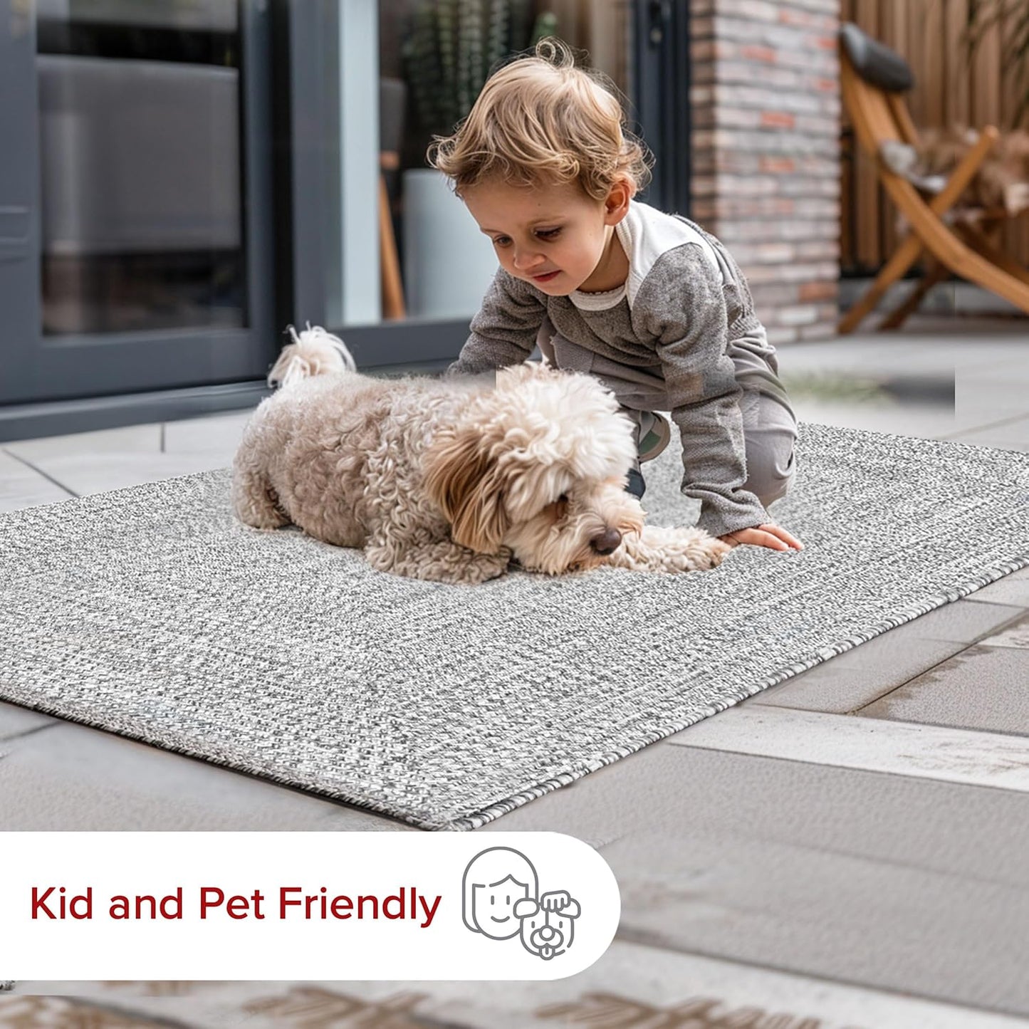 nuLOOM 2' x 16' Solid Hand Braided Indoor/Outdoor Area Rug, Pet-Friendly, High Traffic, Weather Resistant, for Patio, Balcony, Bedroom, Living, Dining Room, Wynn Salt and Pepper