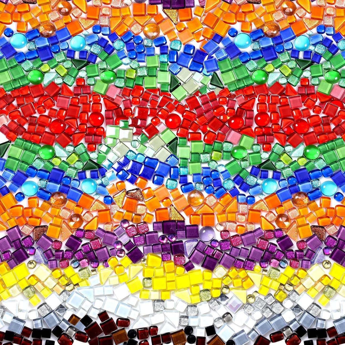 1000 Pcs Colorful Irregular Crystal Mosaic Tiles, 2.2lb Tiny Mosaic Tile DIY Hobbies Children Handmade Crystal Craft for Craft Bathroom Kitchen Home Decoration DIY Art Projects