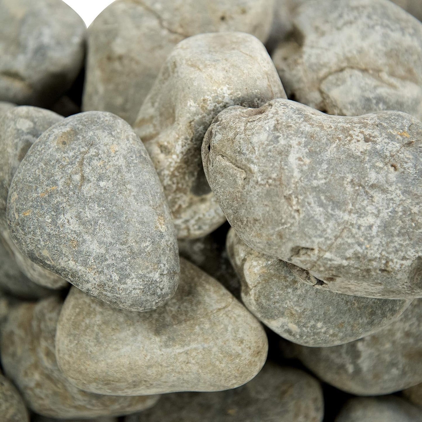 MSI Nile Decorative Polished Gray Pebbles, 1.2 inch - 2.4 inch, 40 lb. Bag (55 Bags/Pallet)