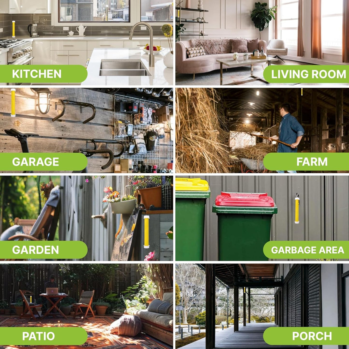 Trappify Hanging Fly Traps Outdoor: Fruit Fly Traps for Indoors | Gnat Trap | Gnat Traps for House Indoor | Fly Trap Indoor - Disposable Sticky Fly Trap for Indoor House Pest Control (2 Pack)