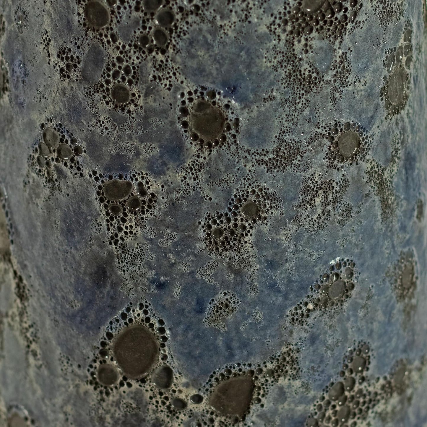 Sunnydaze Rennes Outdoor Ceramic Bird Bath - 22.5" H - UV- and Frost-Resistant - Glazed Bowl with Blue Lava Finish