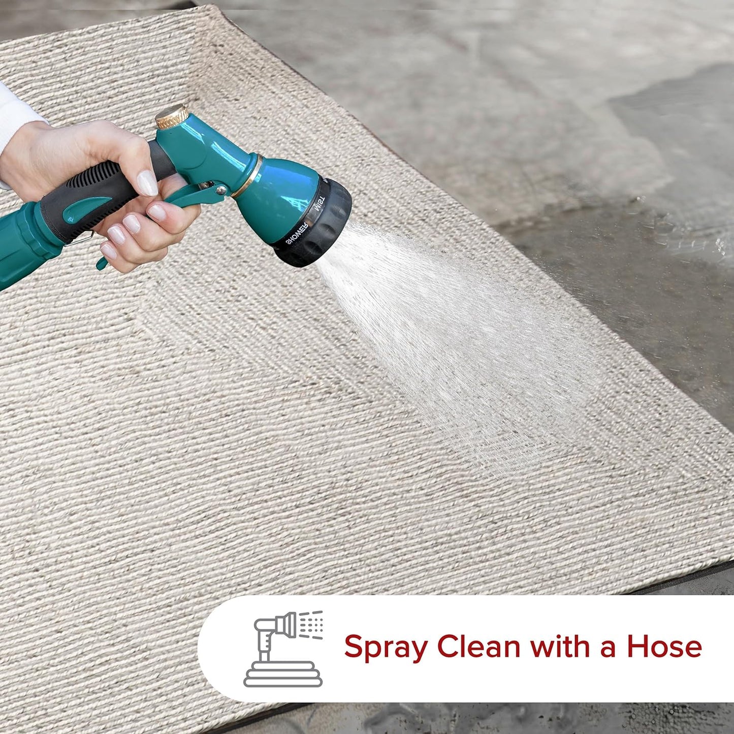 nuLOOM 6' x 9' Solid Hand Braided Indoor/Outdoor Area Rug, Pet-Friendly, High Traffic, Weather Resistant, for Patio, Balcony, Bedroom, Living Room, Dining Room, Wynn Ivory