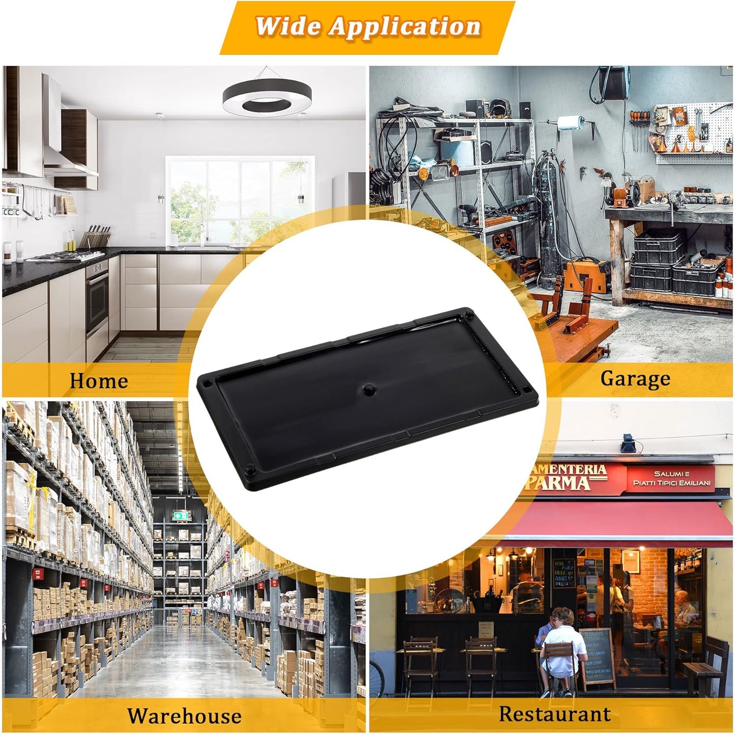 Qualirey 12 Pack Glue Traps for Rats and Snakes, Larger and Heavy Duty Baited Sticky Traps with Non Toxic Glue, Exterminator Plastic Mouse Indoor Board, Ready to Use, Safe to Children and Pets (Black)