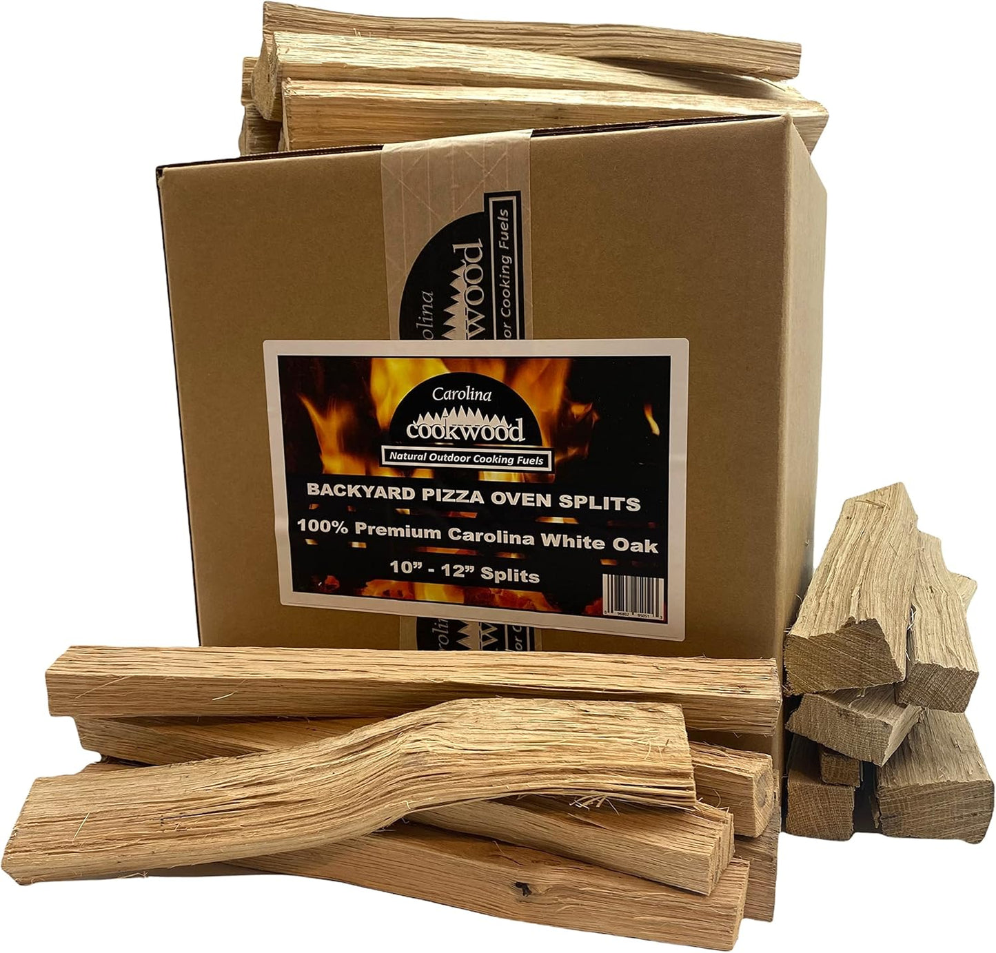 Pizza Oven Wood 12 Inch Naturally Cured White Oak Splits Cooking Wood for Free Standing Ovens 1650 Cubic Inches