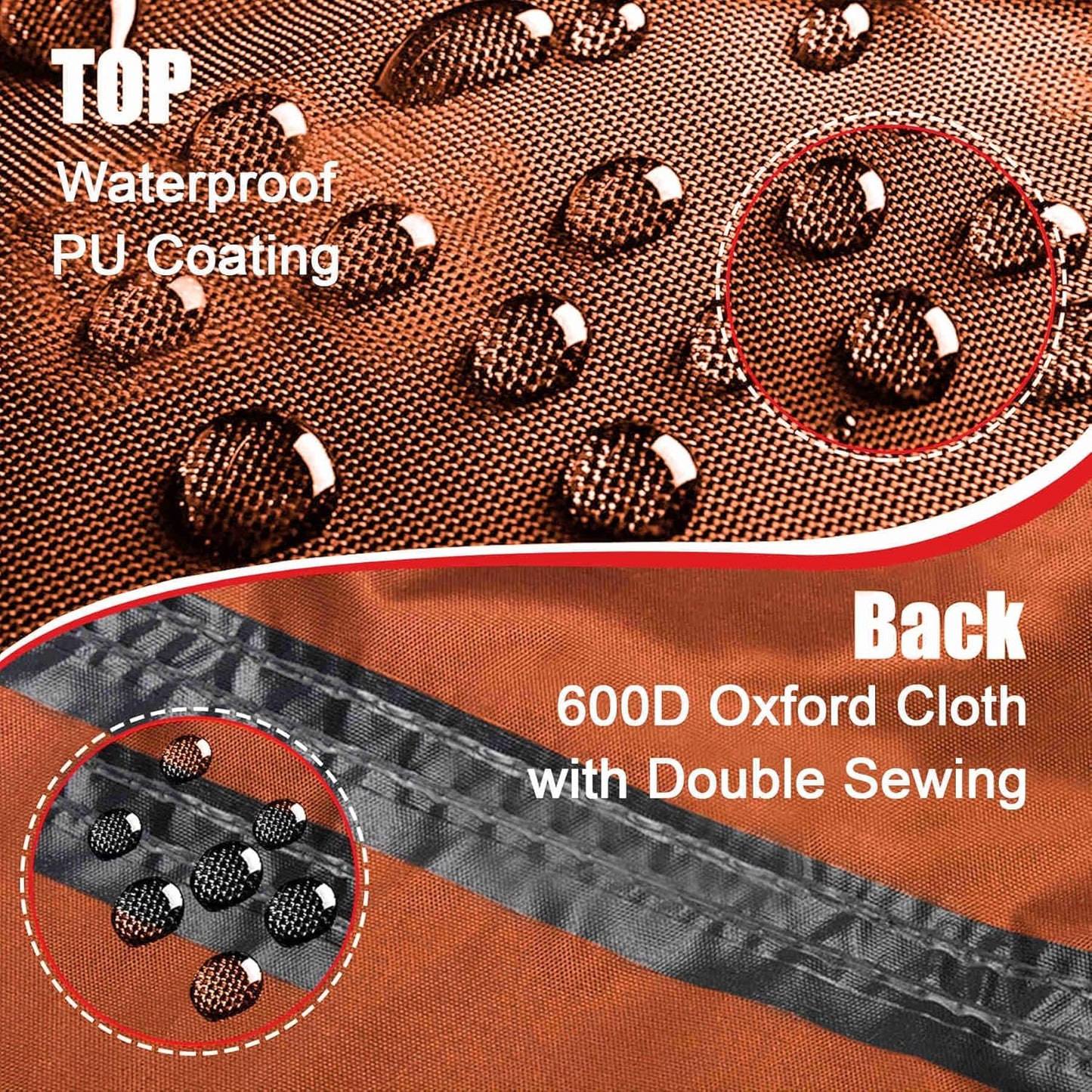 Patio Heater Covers - 600D Outdoor Heater Cover with Zipper Heavy Duty Waterproof, Propane Heat Cover for East Oak, Hampton Bay, Amazon Basics and Fire Sense (87" Height x 33" Dome x 19" Base)