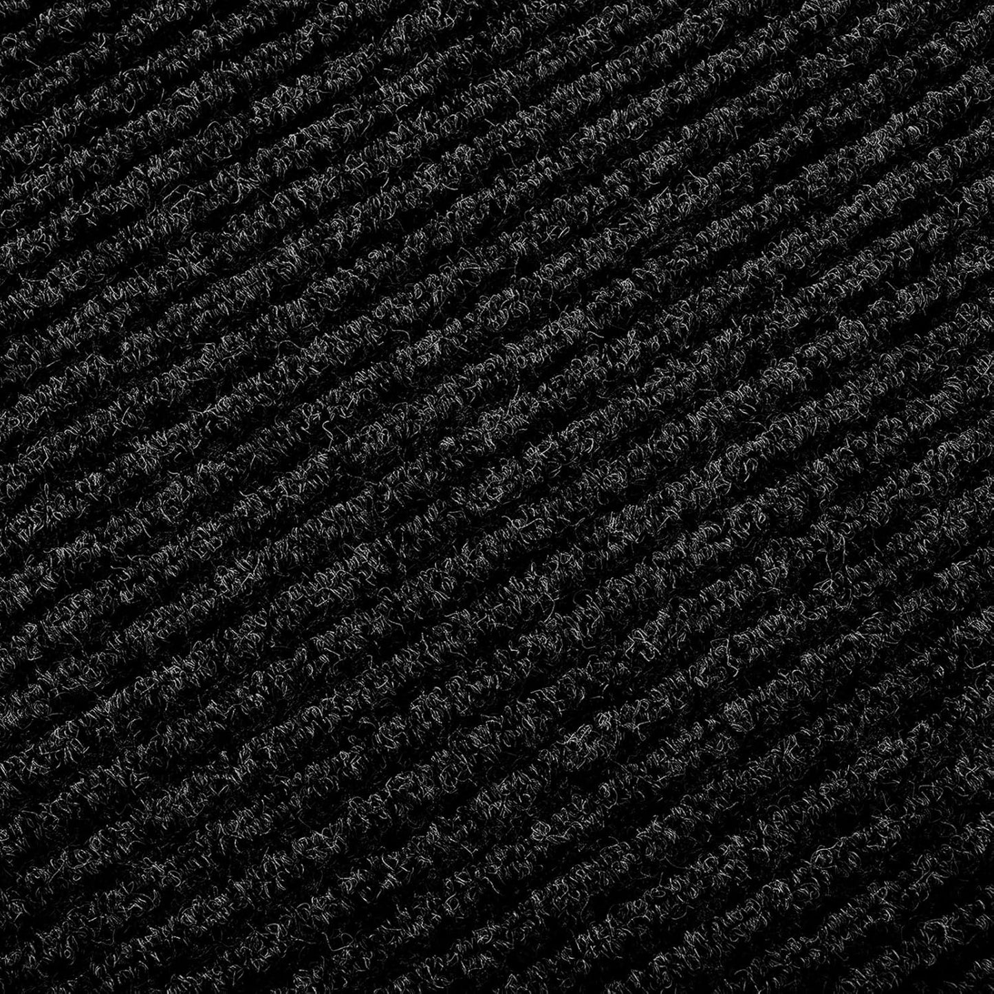 fani Heavy Duty Large Outdoor Indoor Entrance Black Doormat Waterproof Low Profile Entrance Rug Front Door Mat Patio Anti-Skid Rubber Back, 48x96 inch (Black)