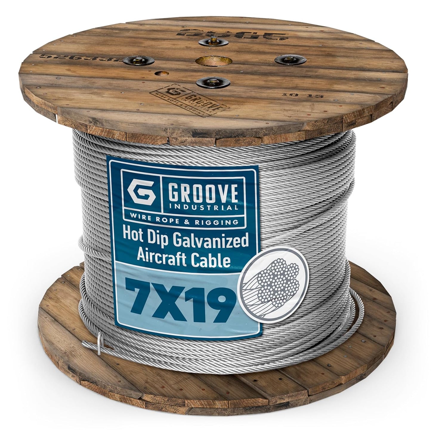 1/4’’ 7x19 Hot Dip Galvanized Aircraft Cable – Steel Wire Rope - 800 Feet
