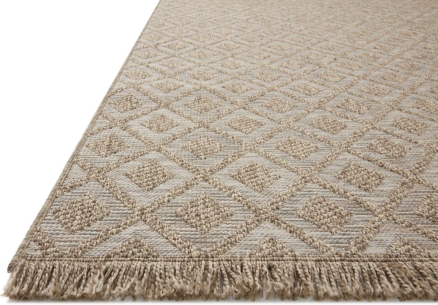 Loloi Dawn Collection Indoor/Outdoor DAW-07 Light Brown 7'-8" x 10' Area Rug