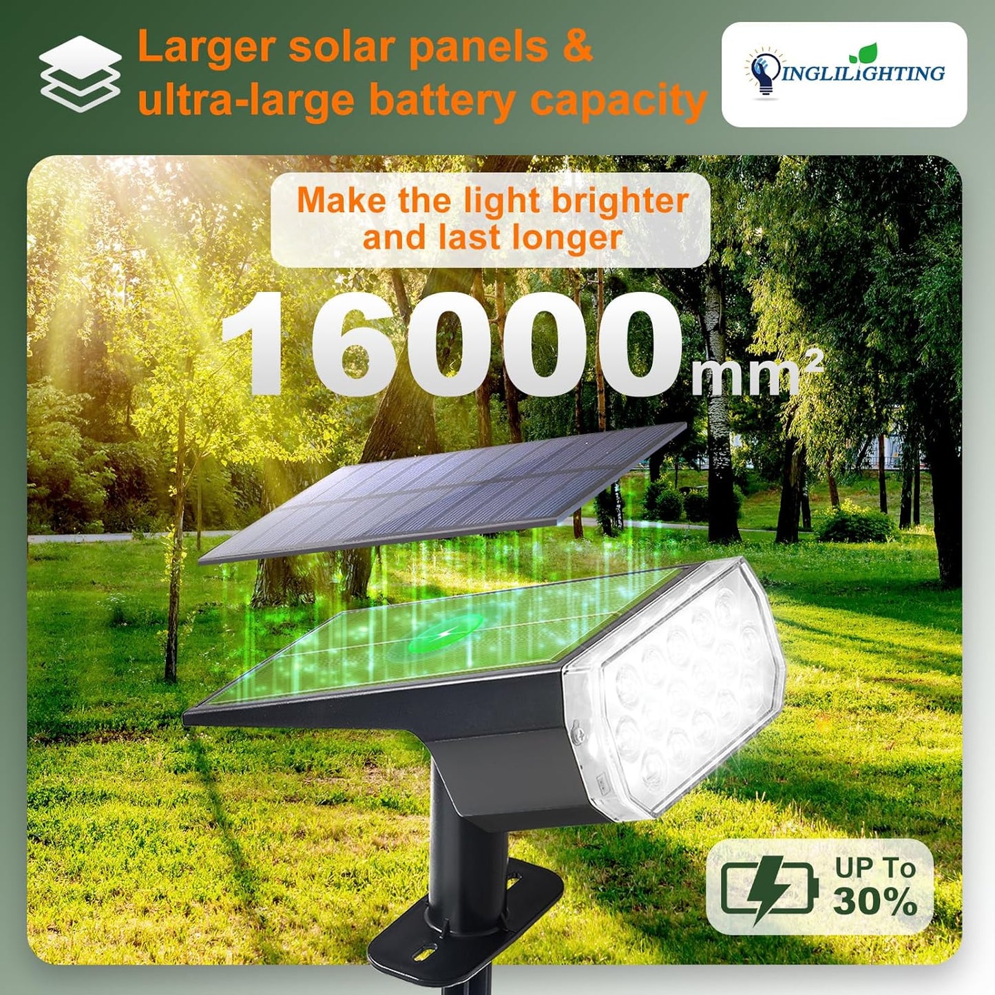 DINGLILIGHTING Solar Lights Outdoor Waterproof: IP65 Led Spot Light Decorations for Garden - 3 Lighting Modes Solar Powered for Yard - Dust to Dawn Uplighting Landscape Pathway Drive Patios 6PC White