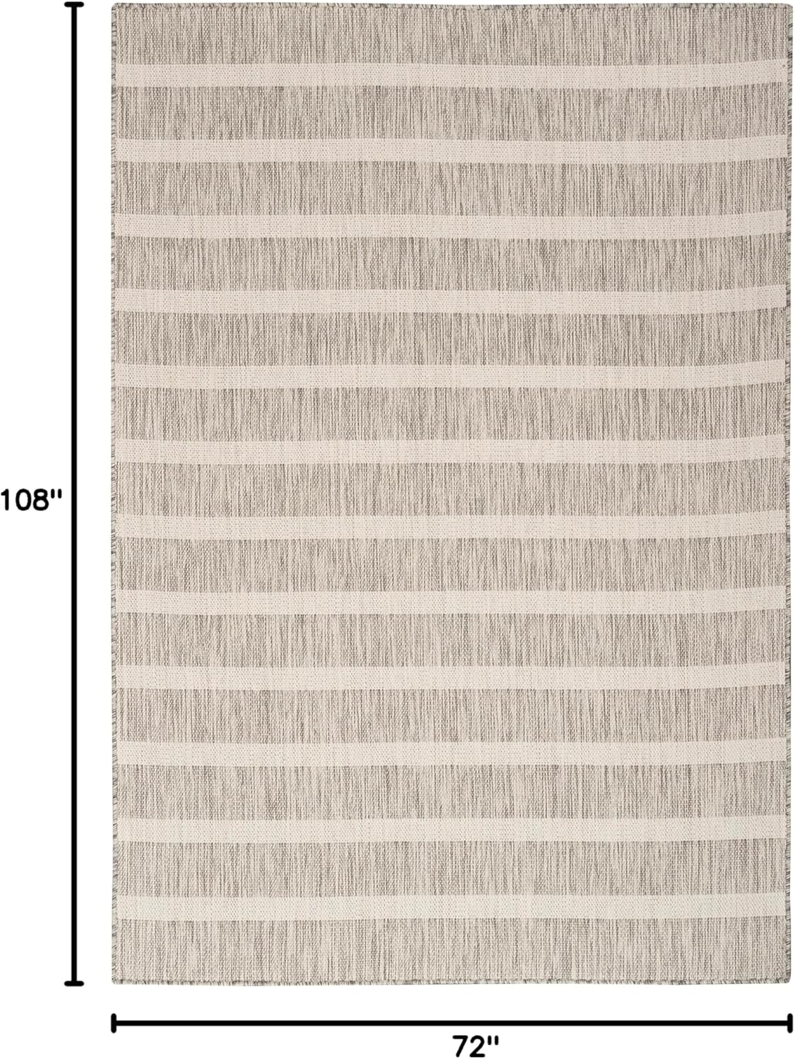Nourison Home Positano 6' x 9' Fabric Grey Ivory Area Rug