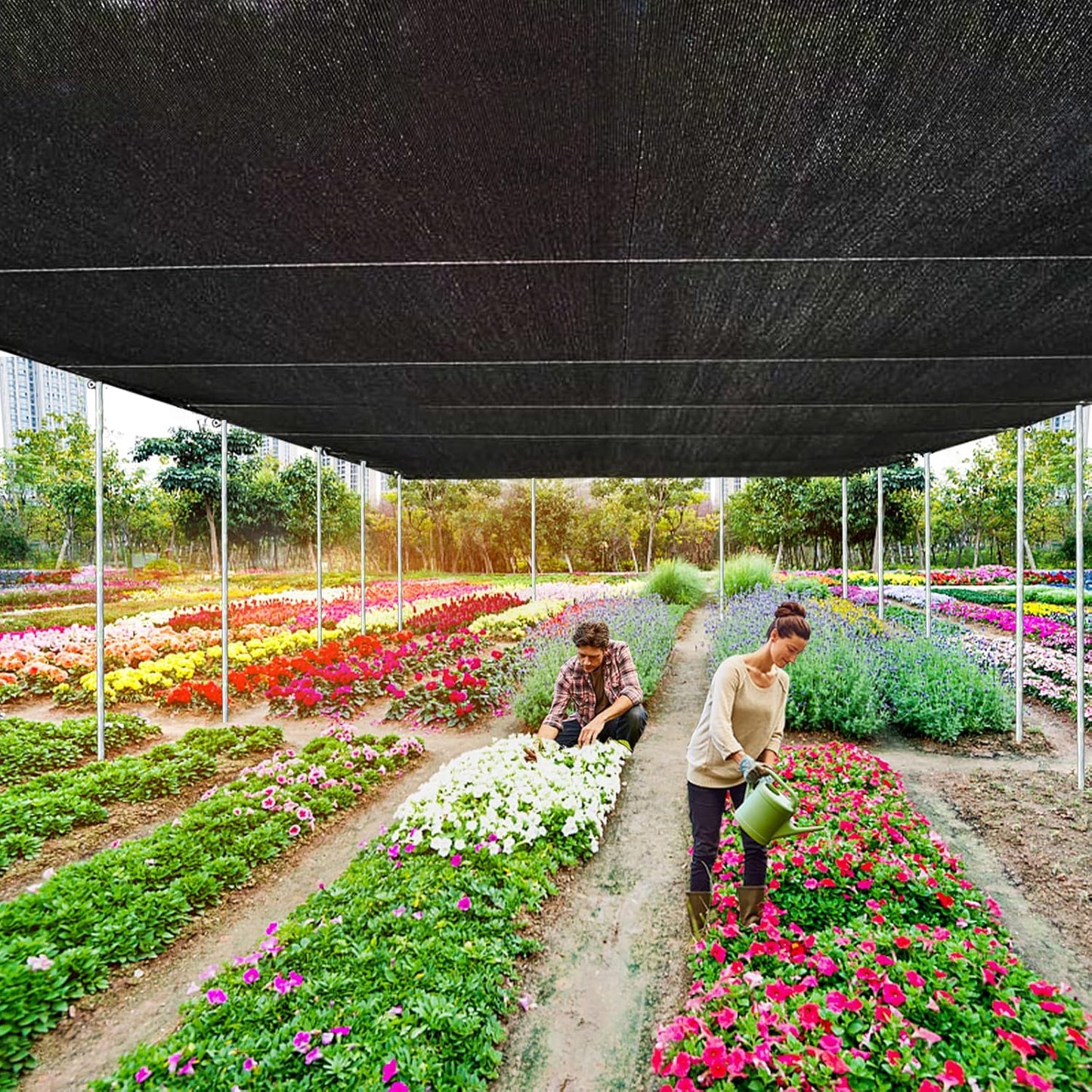 Shade Cloth - 70-90% Sunblock Net for Garden Patio,Shade Sails for Plants Greenhouse Outdoor Pergola Lawn Swimming Sun Shade Cloths for Kennel Chicken Coop Easier to Hang Shade Net Cover