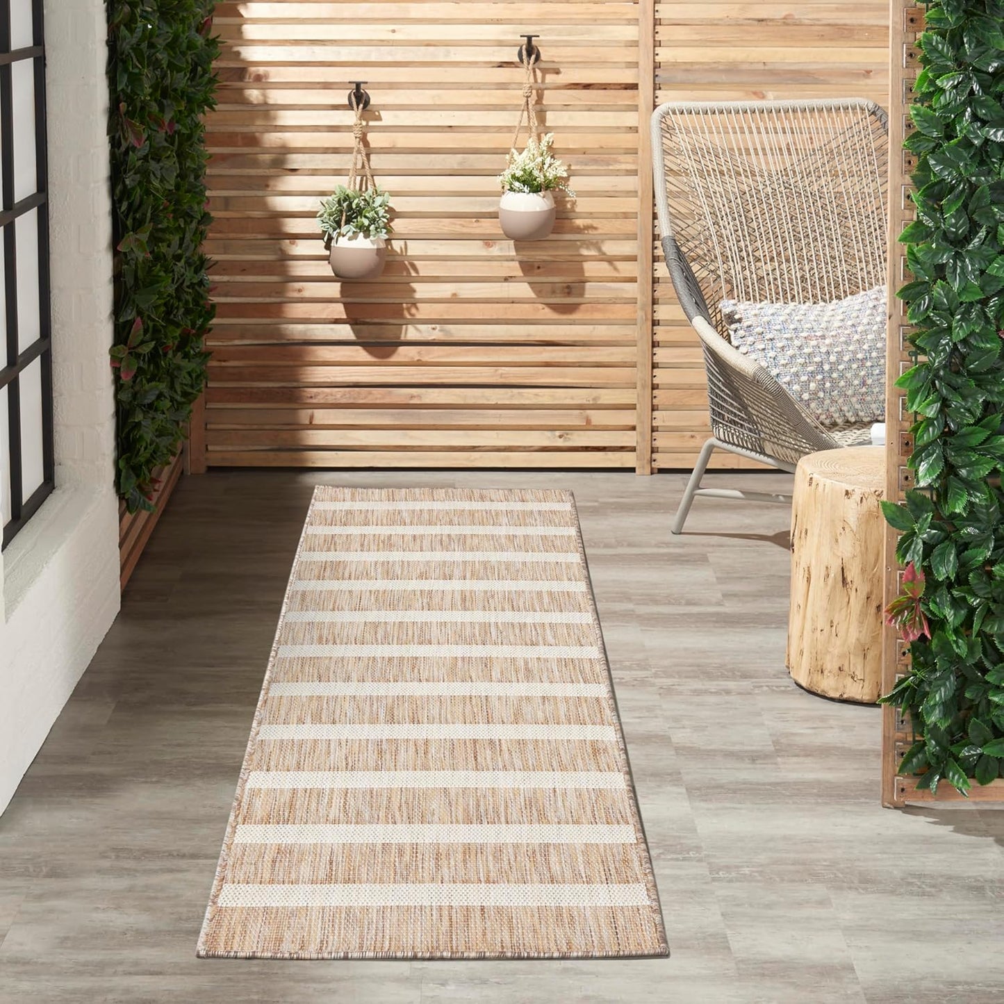 Nourison Home Home Positano 6' Runner Fabric Beige Ivory Area Rug