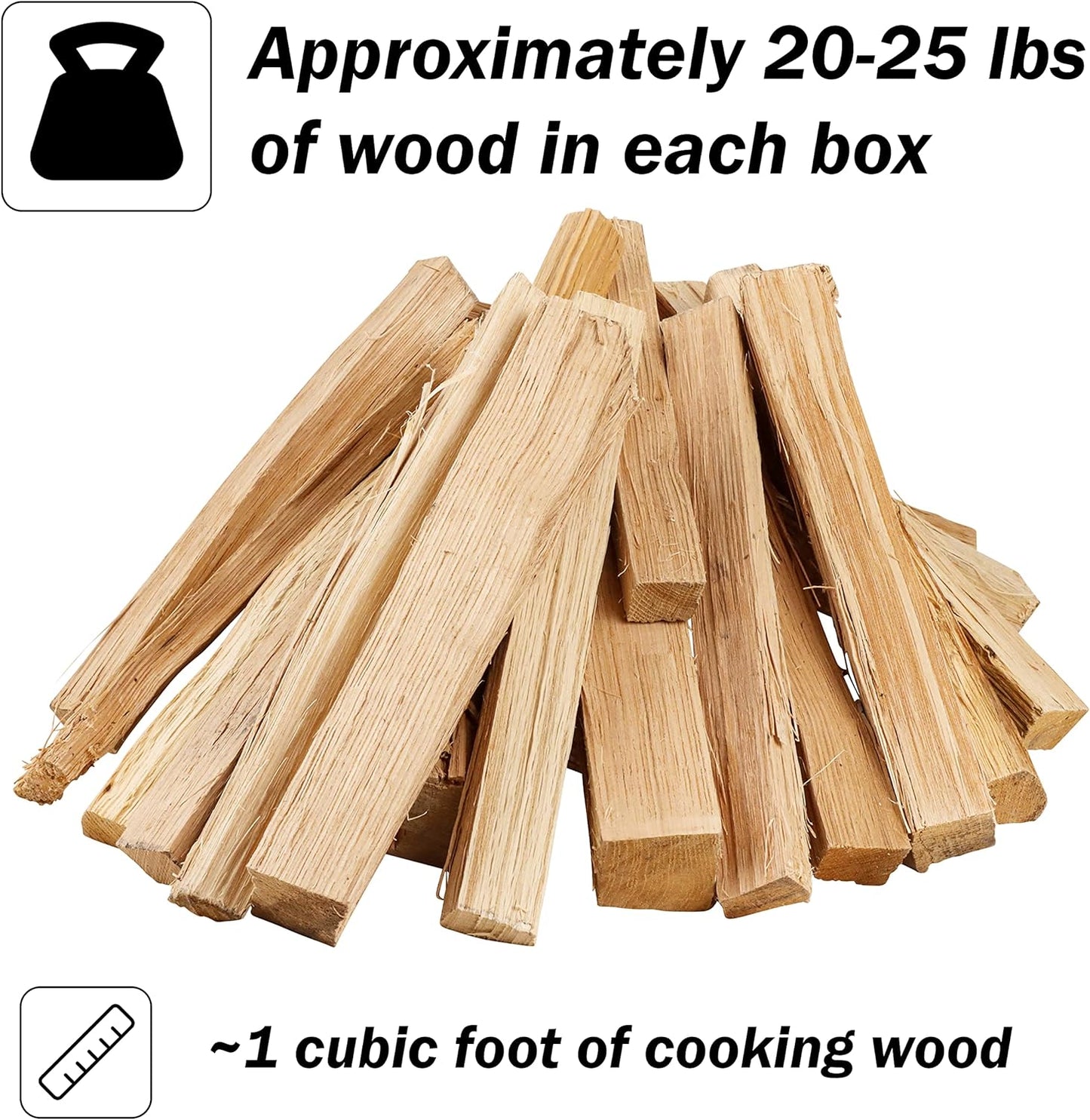 Pizza Oven Wood 12 Inch Naturally Cured White Oak Splits Cooking Wood for Free Standing Ovens 1650 Cubic Inches