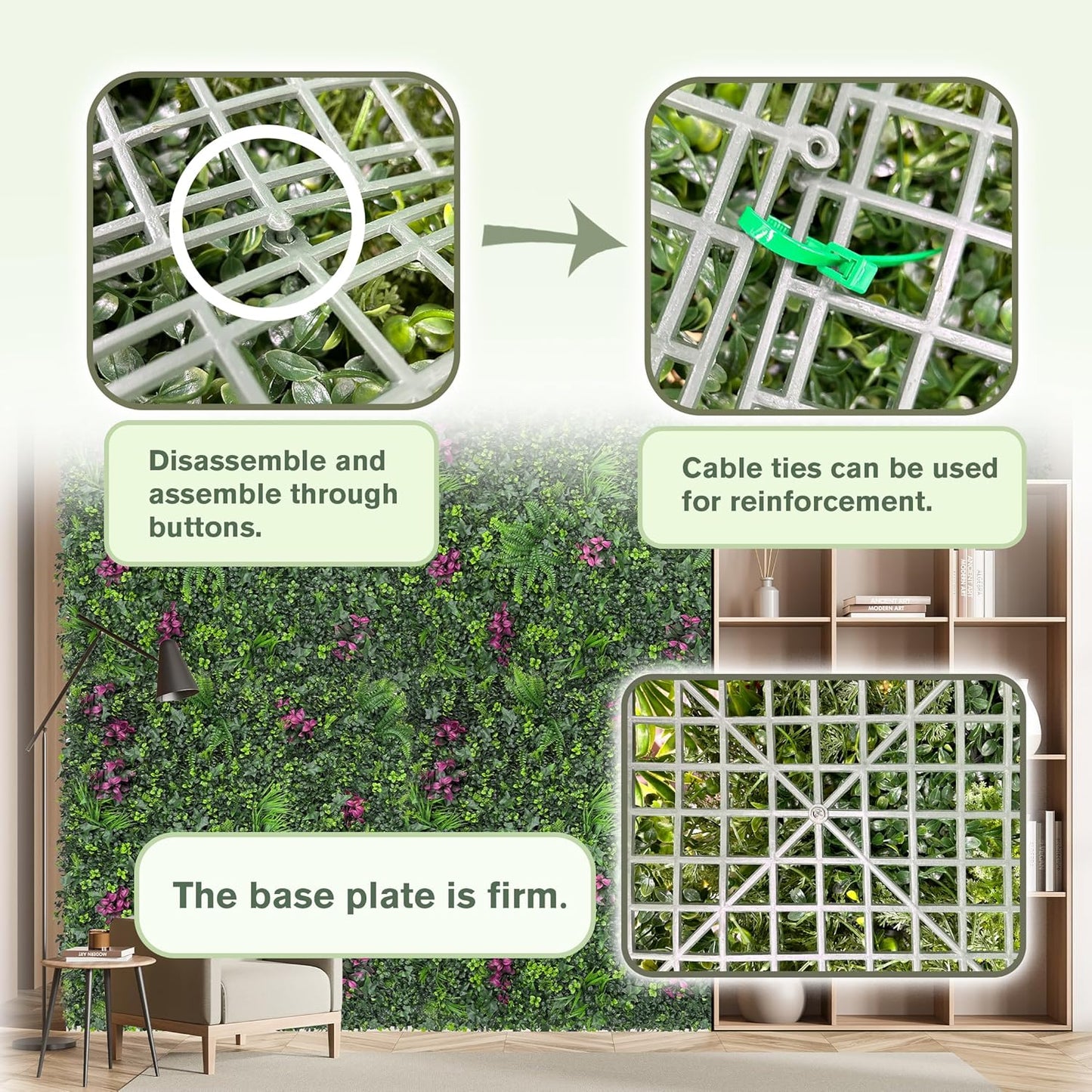 Greenery Grass Wall Boxwood Plant Roll: 72"x128"(64 SQFT with UV Resistant Green Leaves Faux for Interior Panel, Greenery Backdrop,Garden and Indoor Outdoor Wall&Fence Covering Privacy