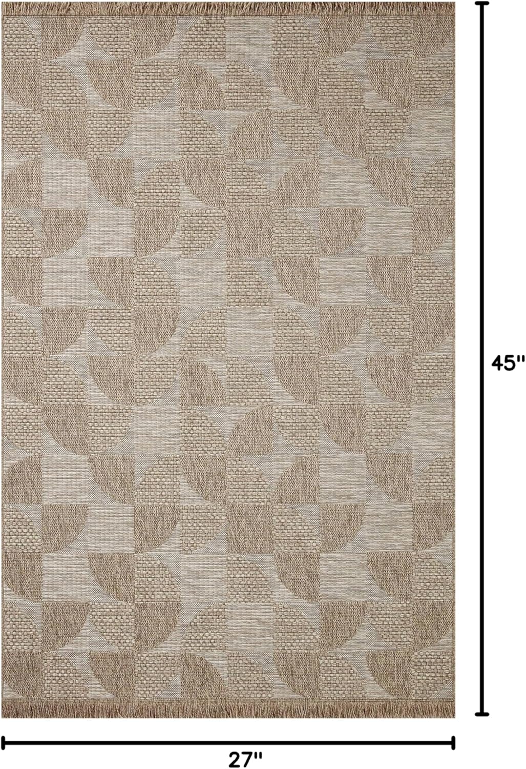 Loloi Dawn Collection Indoor/Outdoor DAW-08 Beige 2'-3" x 3'-9" Accent Rug
