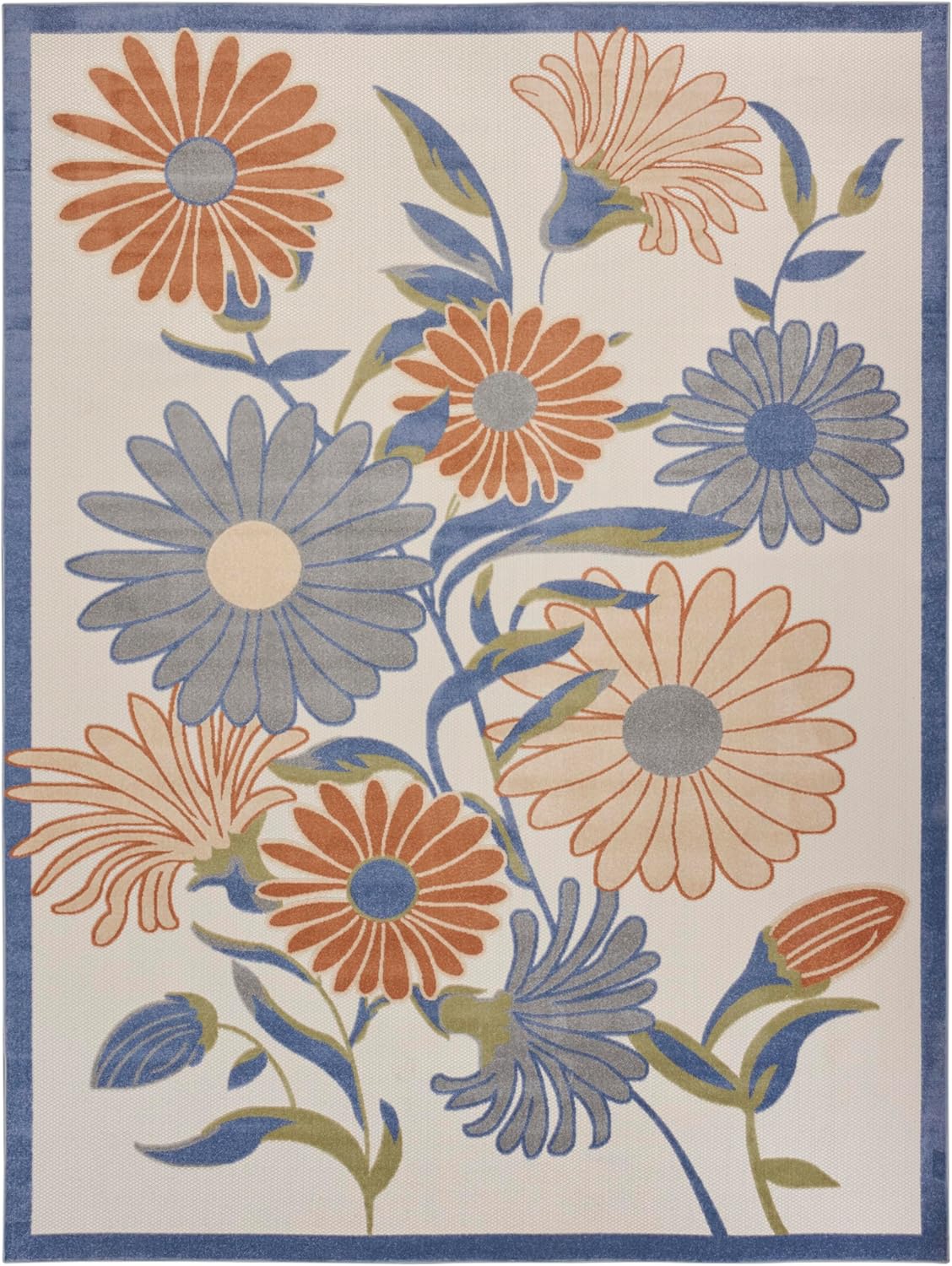 Nourison Home Home Aloha 8' x 11' Fabric Beige Multicolor Area Rug