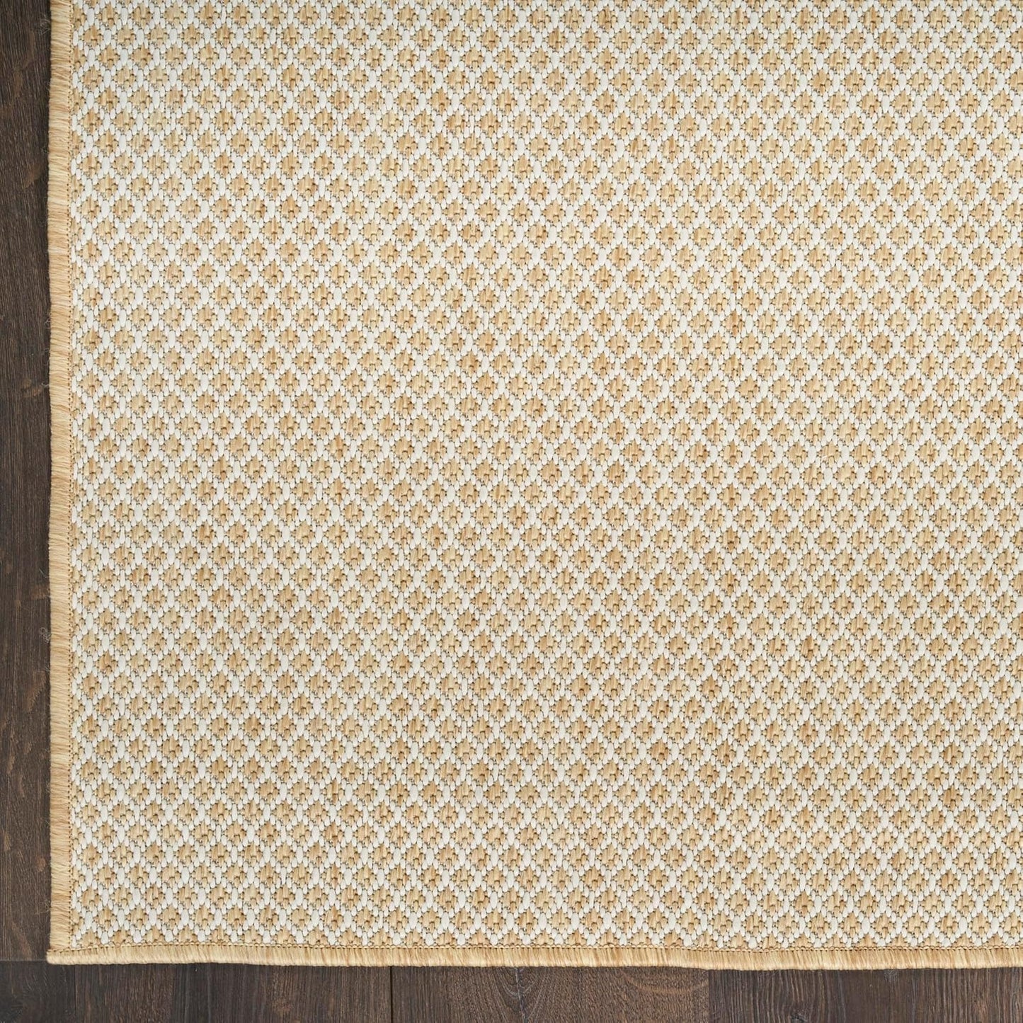 Nourison Home Courtyard Natural 2'2" x 8' Area Rug - Easy Clean, Non Shedding, Bed Room, Living Room, Dining Room, Kitchen (8' Runner)