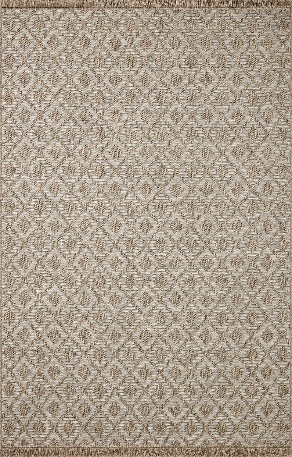 Loloi Dawn Collection Indoor/Outdoor DAW-07 Light Brown 6'-4" x 9'-2" Area Rug