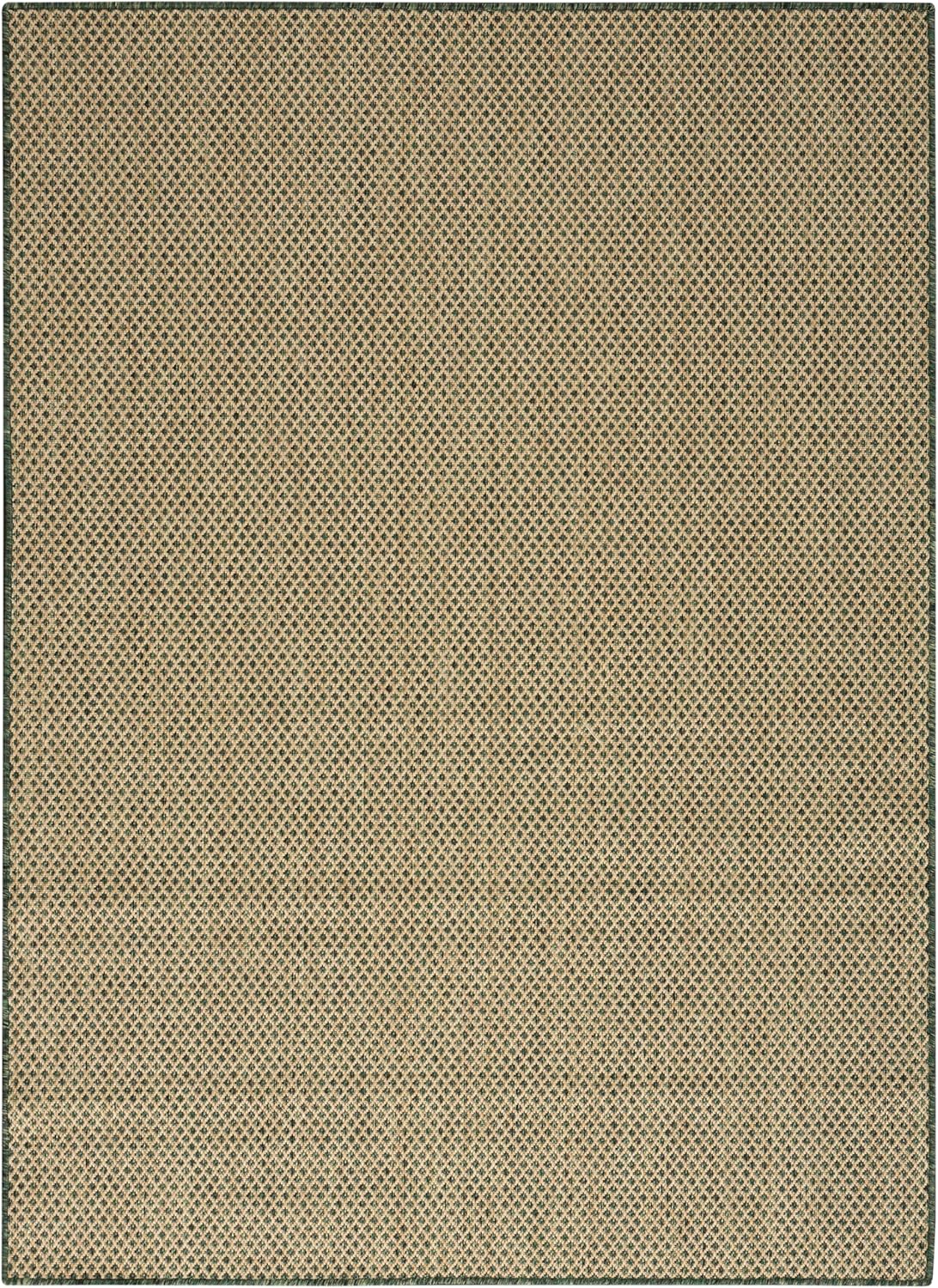 Nourison Home Courtyard Green 5' x 7' Area Rug - Easy Clean, Non Shedding, Bed Room, Living Room, Dining Room, Kitchen (5' x 7')