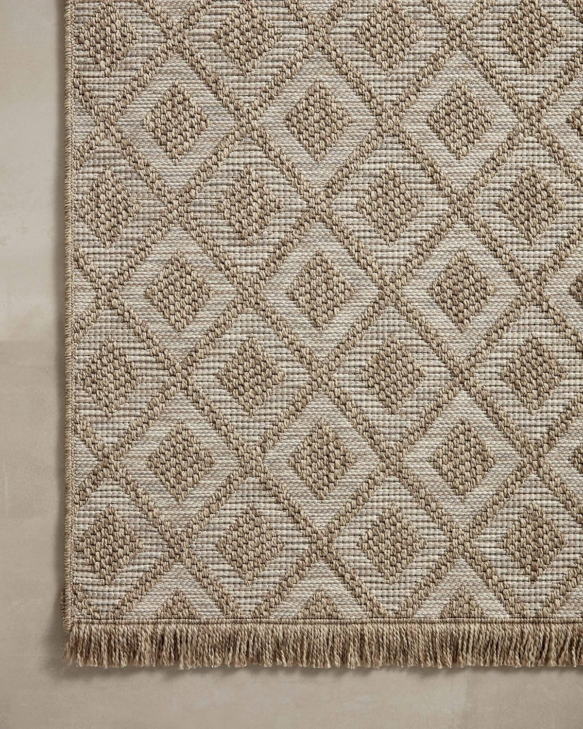 Loloi Dawn Collection Indoor/Outdoor DAW-07 Light Brown 2'-3" x 10'-0" Runner Rug