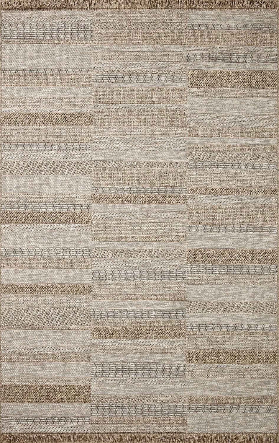 Loloi Dawn Collection Indoor/Outdoor DAW-03 Brown 3'-9" x 5'-9" Accent Rug
